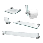 Kit Para Banheiro Com Prateleira 5 Peças Vitralle 420vt Grego