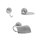 Kit Para Banheiro E Lavabo Linha Steelo Com 3 Peças Redondo