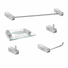 Kit Para Banheiro em Aço Inox Escovado 5 Peças 331VIP Grego