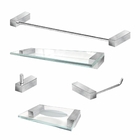 Kit Para Banheiro em Aço Inox Escovado 5 Peças 334VIP Grego