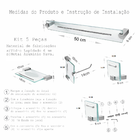 Kit Para Banheiro Em Vidro Detalhe 5 Peças Exclusive 702ex Gr