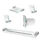 Kit Para Banheiro Em Vidro Detalhe 5 Peças Exclusive 702ex Gr