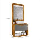 Kit Para Banheiro Espelho Ribeiro Naturalle/titanium