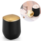 Kit Para Banheiro Lavabo 4 Peças De Bancada Preto E Dourado A