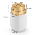 Kit Para Banheiro Lavabo 5 Peças Branco E Dourado - Arthi