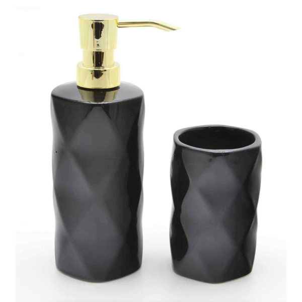 Kit Para Banheiro Lavabo Preto Ou Branco Casamento 2 Peças Pr