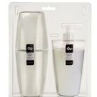 Kit Para Banheiro Para Pia Com Porta Escova Porta Algodão E S