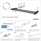 Kit Para Banheiro Prateleira (2 Kits) 10 Peças Plus 504lp2