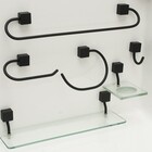 Kit Para Banheiro Preto Class Urbana 6 Peças Quadrado Black C