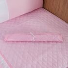 Kit Para Berço Bebê Aquarelado Ilhama 10 Peças - Rosa-branco