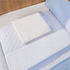 Kit Para Berço Bebê Aquarelado Panda 10 Peças - Azul-branco