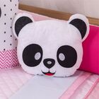Kit Para Berço Bebê Aquarelado Panda 10 Peças - Rosa - Pink