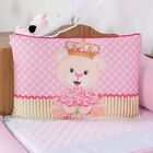 Kit Para Berço Bebê Aquarelado Ursa 10 Peças - Rosa E Bege