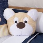 Kit Para Berço Bebê Aquarelado Urso Escudo 10 Peças - Branco