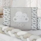 Kit Para Berço Bebê Nuvem 10 Peças - Cinza