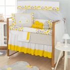 Kit Para Berço Bebê Nuvem 13 Peças - Amarelo - 100% Poliéster
