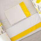 Kit Para Berço Bebê Nuvem 13 Peças - Amarelo - 100% Poliéster