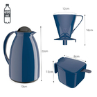 Kit Para Café Garrafa Térmica 650ml Suporte Para Filtro E Açu