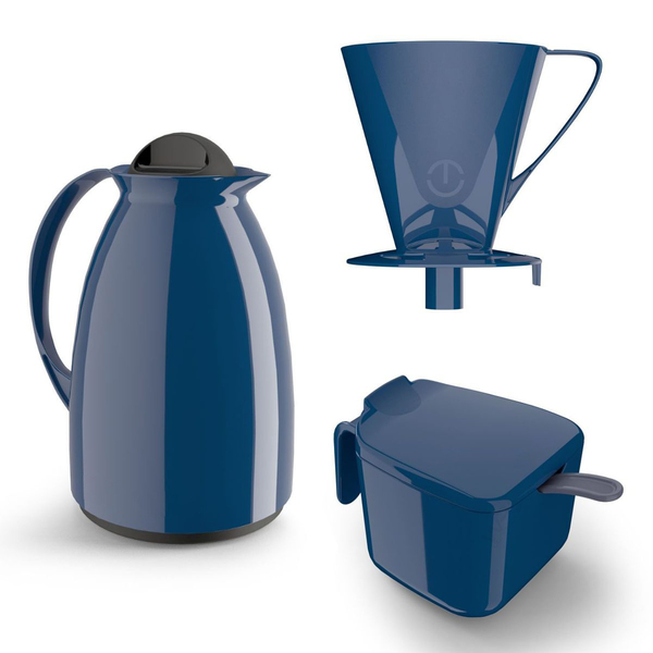 Kit Para Café Garrafa Térmica 650ml Suporte Para Filtro E Açu