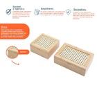 Kit Para Chá Caixa De Bambu Palhinha 4 E 6 Nichos 2 Pç Oikos