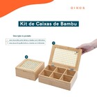 Kit Para Chá Caixa De Bambu Palhinha 4 E 6 Nichos 2 Pç Oikos