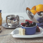 Kit Para Cha E Capuccino Em Aco Inox Acabamento Brilho Com Xi