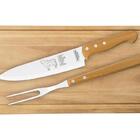 Kit Para Churrasco 3 Pecas Sortidos Com Laminas De Aco Inox E