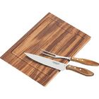 Kit Para Churrasco 3pcs Polywood-sortidos Com Laminas De Aco