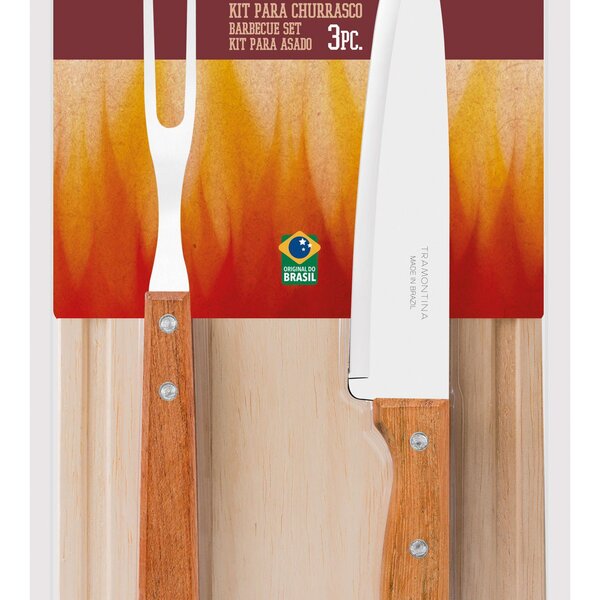 Kit Para Churrasco Tramontina Com Lâminas Em Aço Inox E Cabos
