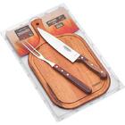 Kit Para Churrasco Tramontina Polywood Aço Inox 3 Peças