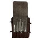 Kit Para Churrasco Wow Com Maleta De Couro E 5 Facas De Aço I