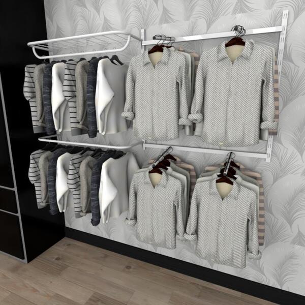 Kit Para Closet Com 11 Peças Regulável 200x100 Cm Tonalidade