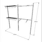 Kit Para Closet Com 11 Peças Regulável 200x200 Cm Tonalidade