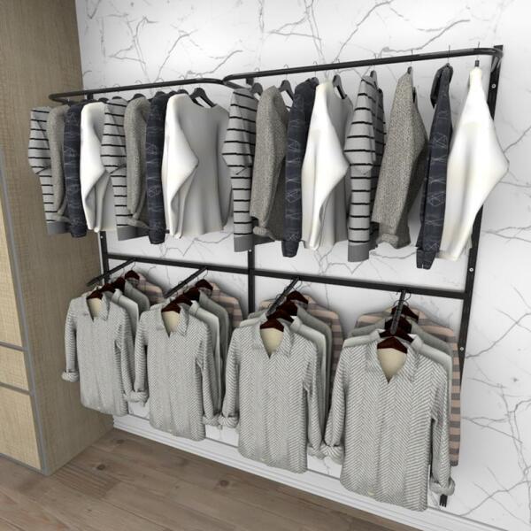 Kit Para Closet Com 11 Peças Regulável 200x200 Cm Tonalidade