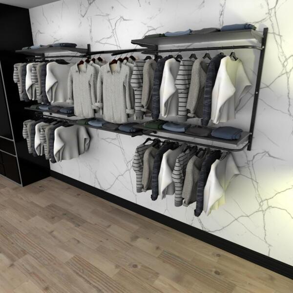 Kit Para Closet Com 11 Peças Regulável 300x100 Cm Tonalidade