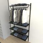 Kit Para Closet Com 12 Peças Regulável 100x200 Cm Tonalidade