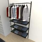 Kit Para Closet Com 12 Peças Regulável 100x200 Cm Tonalidade