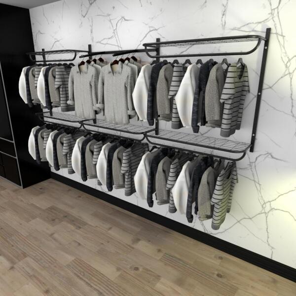 Kit Para Closet Com 12 Peças Regulável 300x100 Cm Tonalidade