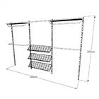 Kit Para Closet Com 12 Peças Regulável 300x200 Cm Tonalidade