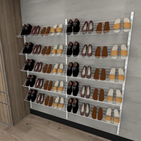 Kit Para Closet Com 13 Peças Regulável 200x200 Cm Tonalidade