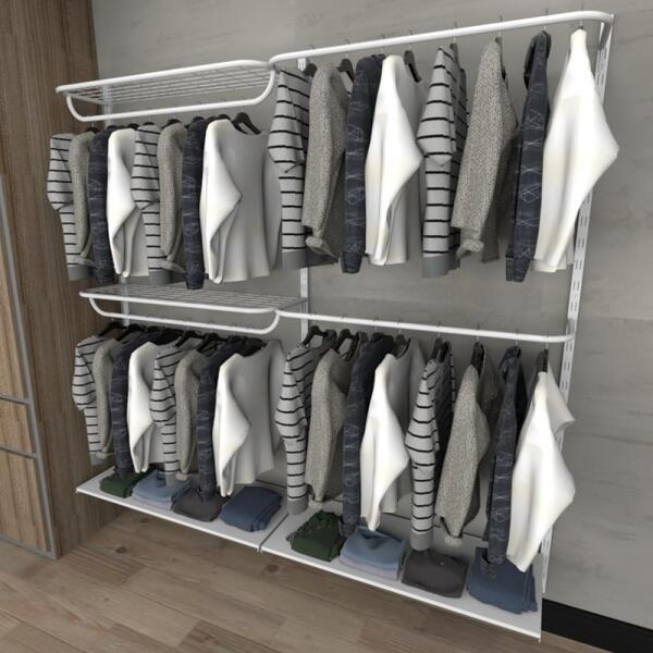 Kit Para Closet Com 13 Peças Regulável 200x200 Cm Tonalidade