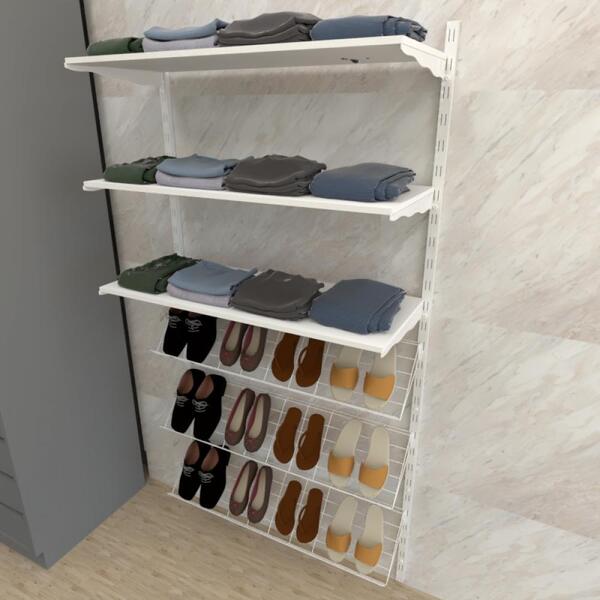 Kit Para Closet Com 14 Peças Regulável 100x200 Cm Tonalidade