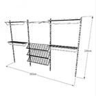 Kit Para Closet Com 14 Peças Regulável 300x200 Cm Tonalidade