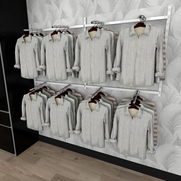 Kit Para Closet Com 15 Peças Regulável 200x100 Cm Tonalidade