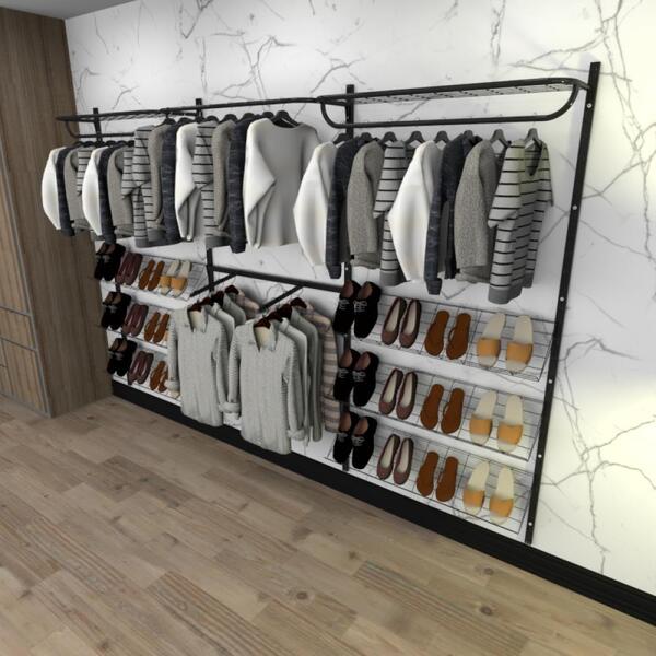 Kit Para Closet Com 16 Peças Regulável 300x200 Cm Tonalidade