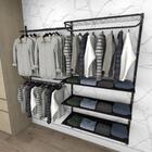 Kit Para Closet Com 17 Peças Regulável 200x200 Cm Tonalidade