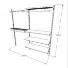 Kit Para Closet Com 17 Peças Regulável 200x200 Cm Tonalidade