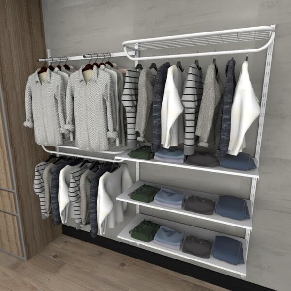 Kit Para Closet Com 17 Peças Regulável 200x200 Cm Tonalidade