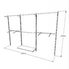 Kit Para Closet Com 17 Peças Regulável 300x200 Cm Tonalidade