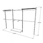 Kit Para Closet Com 17 Peças Regulável 300x200 Cm Tonalidade